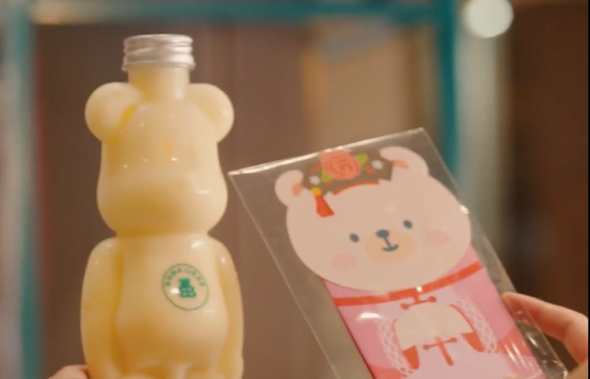 Boba Bear Drink with Red Packet